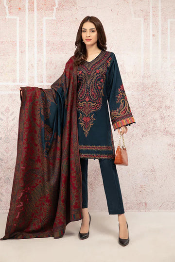 MARIA B Lawn-3PC Embroidered with Digital printed  Dupatta-1094