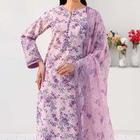 3PC Lawn Printed Shirt With Digital Printed Dupatta-1614