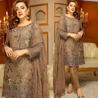 LAVISH Lawn-3PC Embroidered with Chiffon Embroidered Dupatta-1033