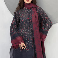 BAROQUE - 3PC Lawn Printed Shirt With Voile Printed Dupatta-1505