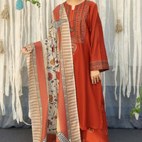 URGE Lawn 3PC Embroidered Shirt with Digital Printed Dupatta-1192