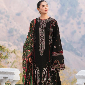 HUSSAIN REHAR Lawn-3PC Embroidered with Digital Printed Dupatta-1073